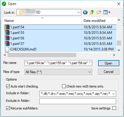 MD5 compare