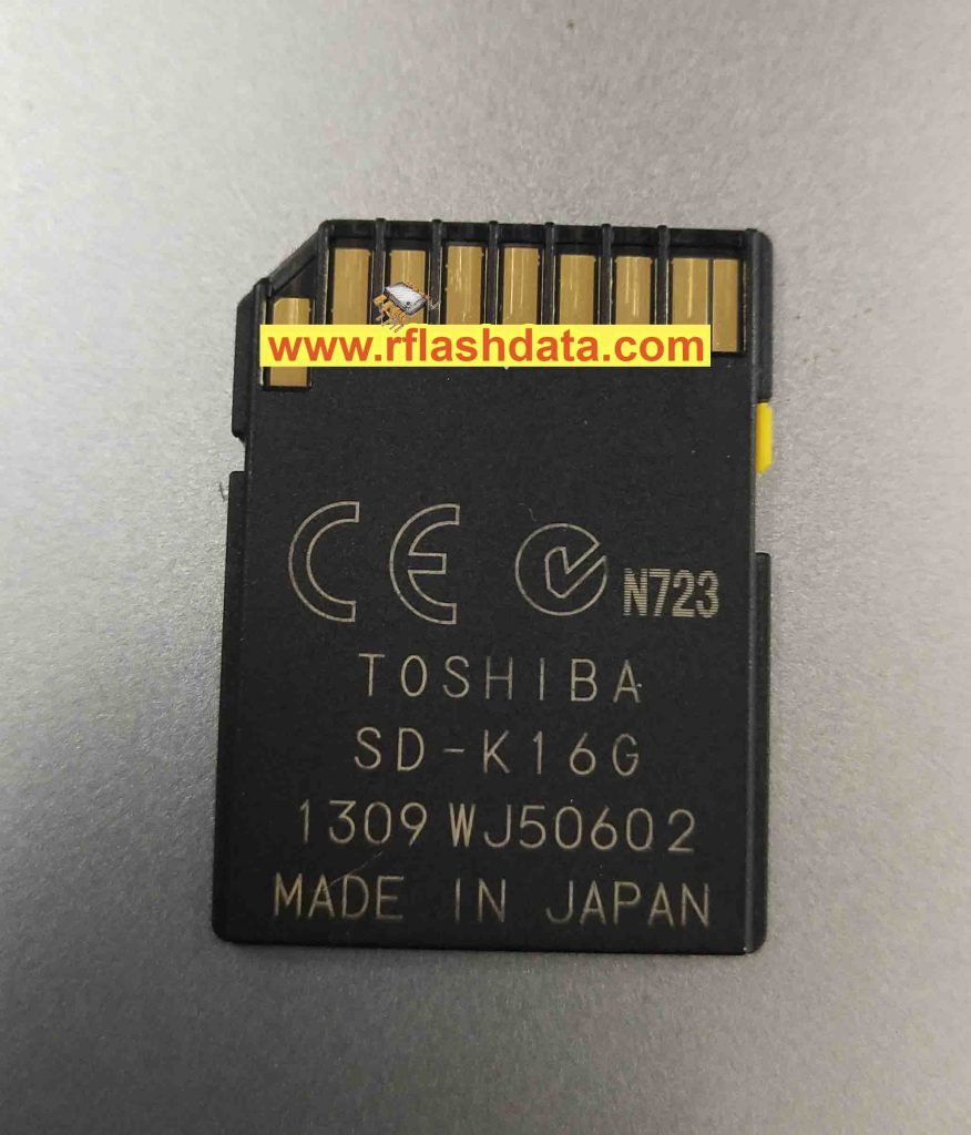 Toshiba SD-K16G 1309 WJ50602-东芝16GB内存卡数据恢复SD卡USBC病毒数据恢复